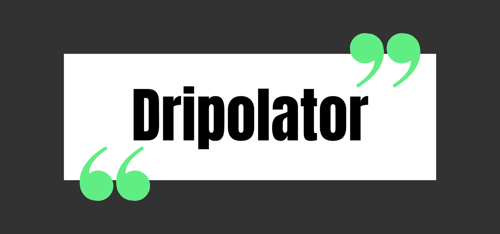 Dripolator Black Mountain