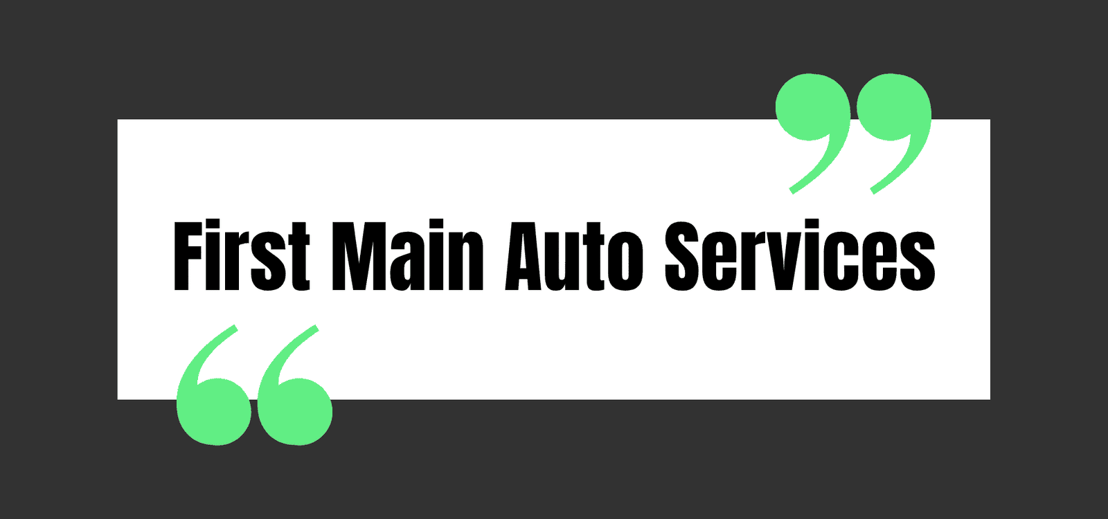 First Main Auto Services