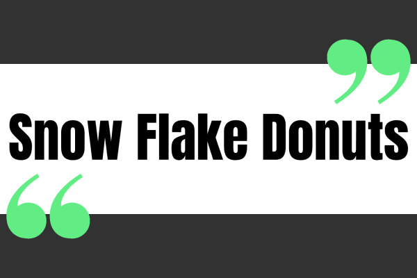 Snow Flake Donuts