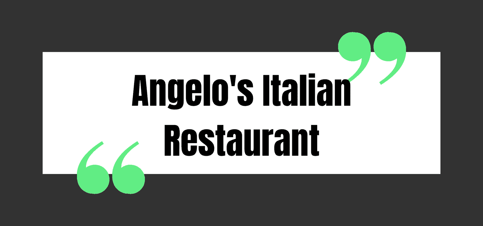Angelo's Italian Restaurant