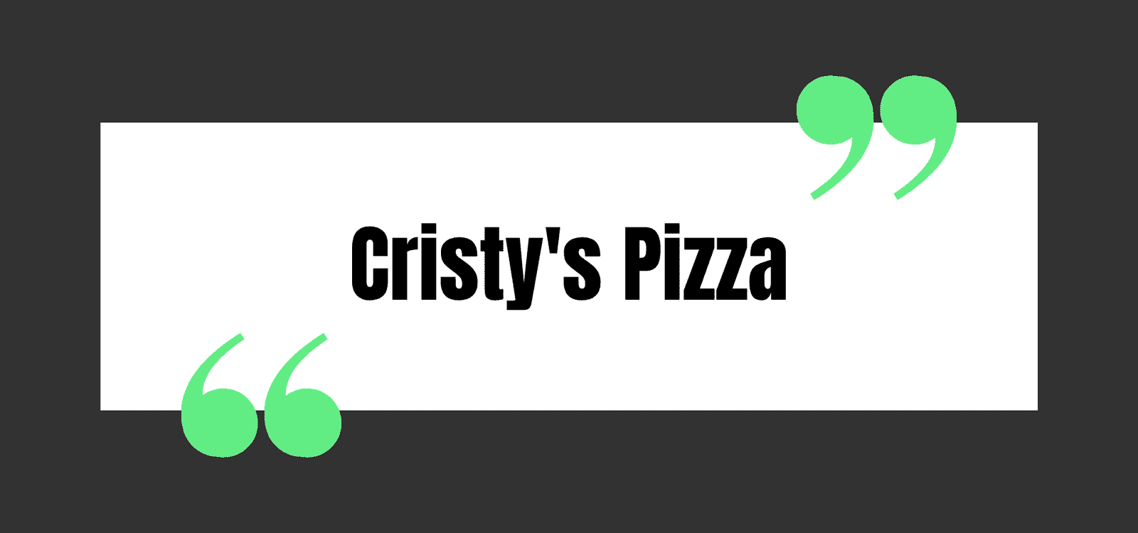 Cristy's Pizza