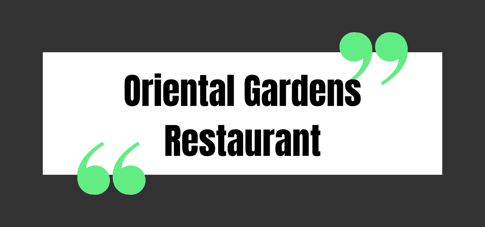 Oriental Gardens Restaurant