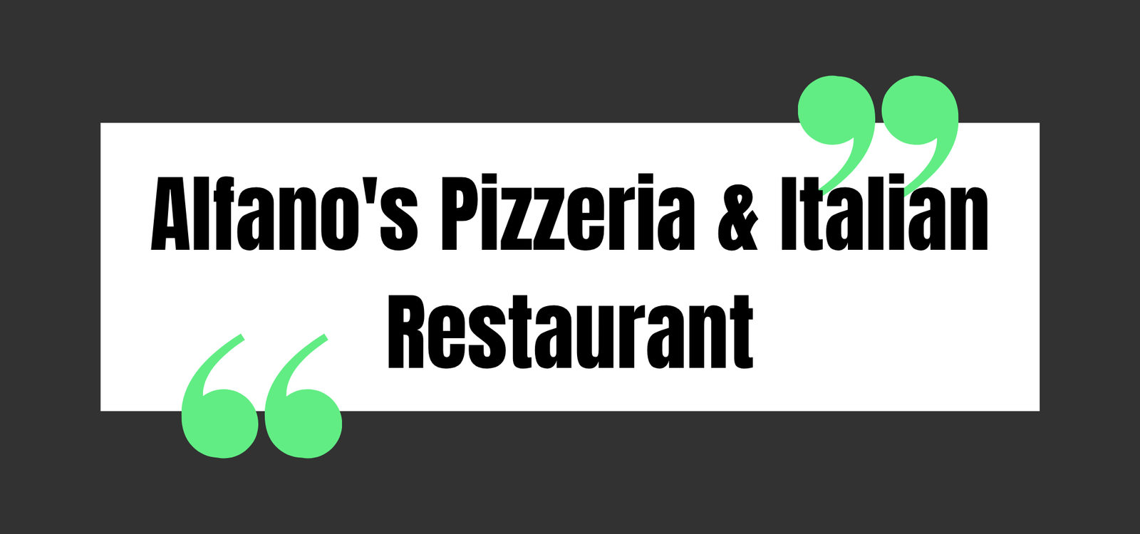 Alfano's Pizzeria & Italian Restaurant