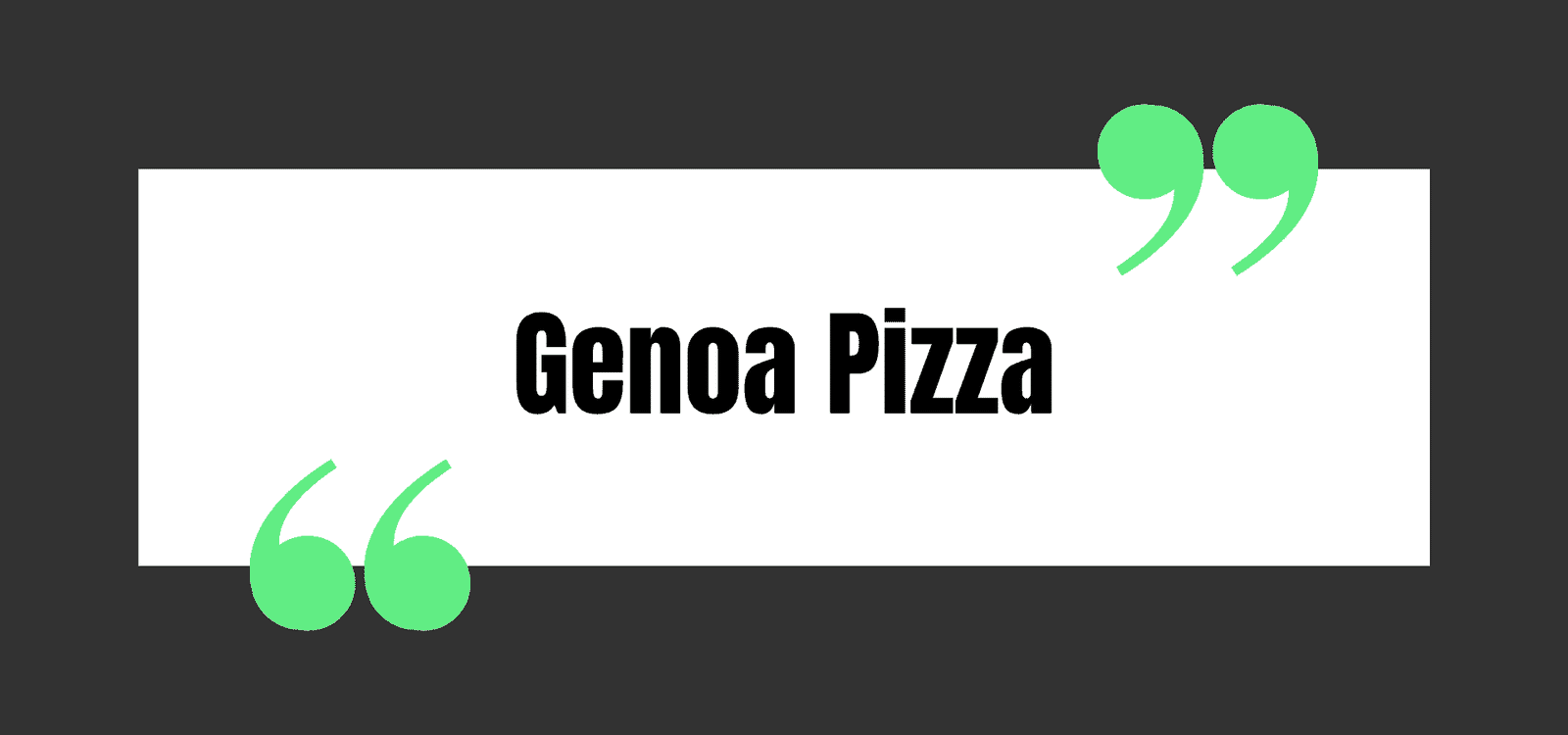 Genoa Pizza