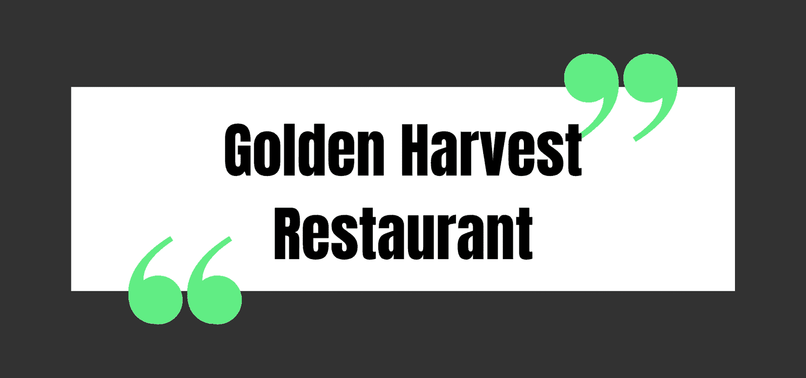 Golden Harvest Restaurant