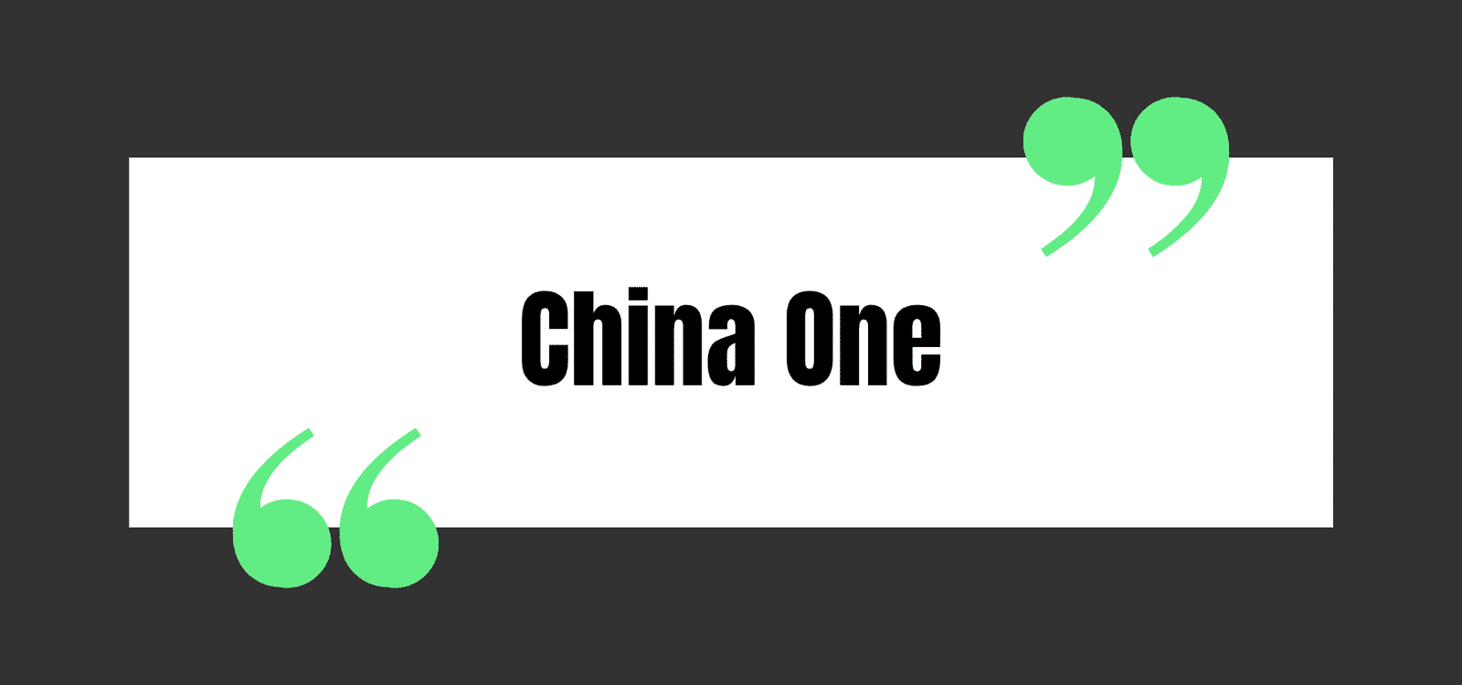 China One
