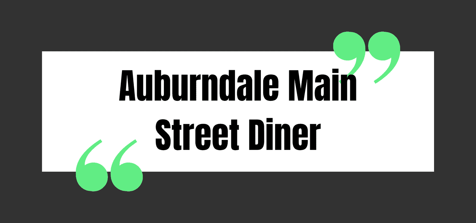 Auburndale Main Street Diner