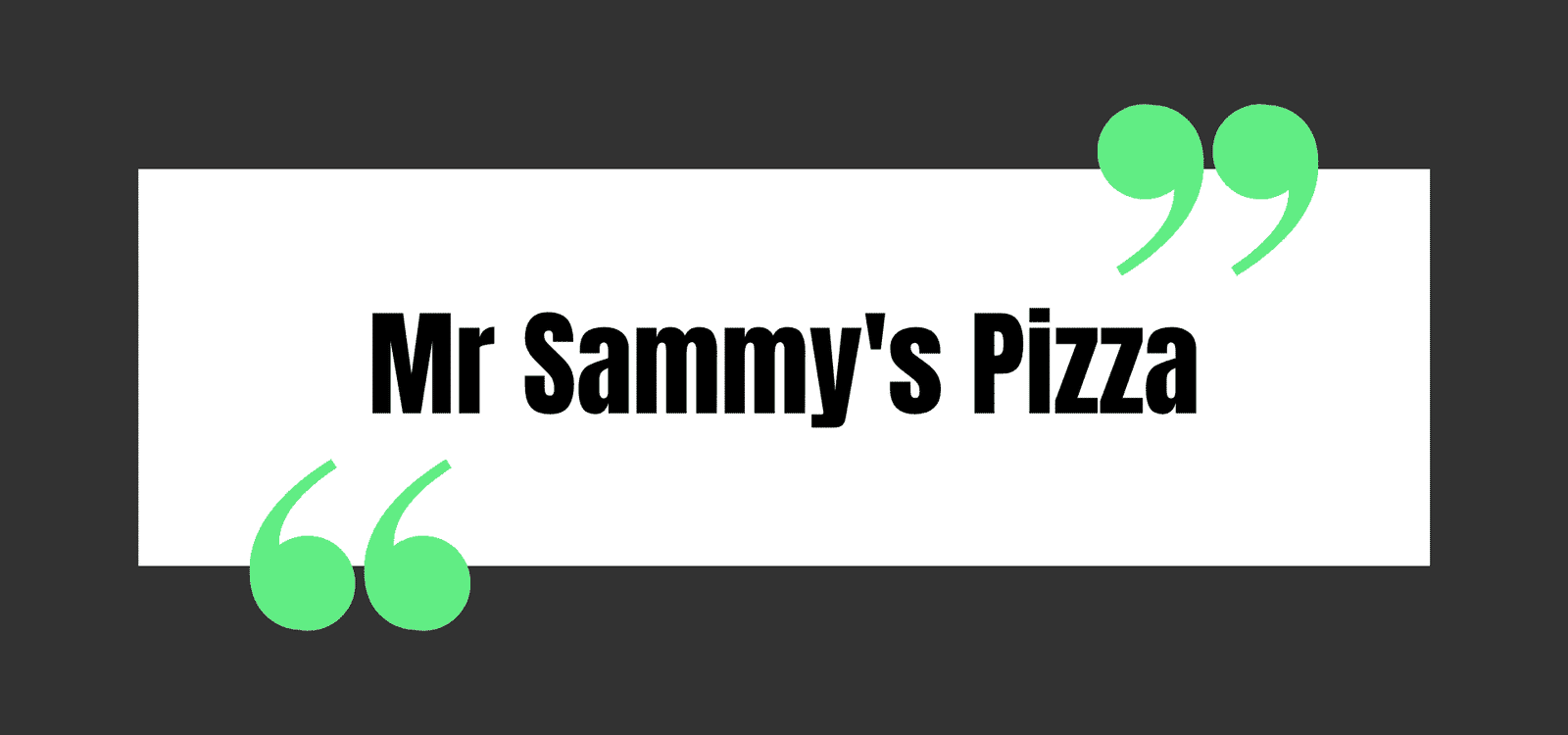 Mr Sammy's Pizza