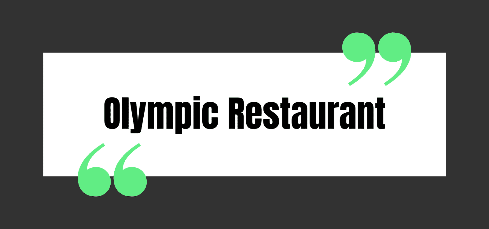 Olympic Restaurant