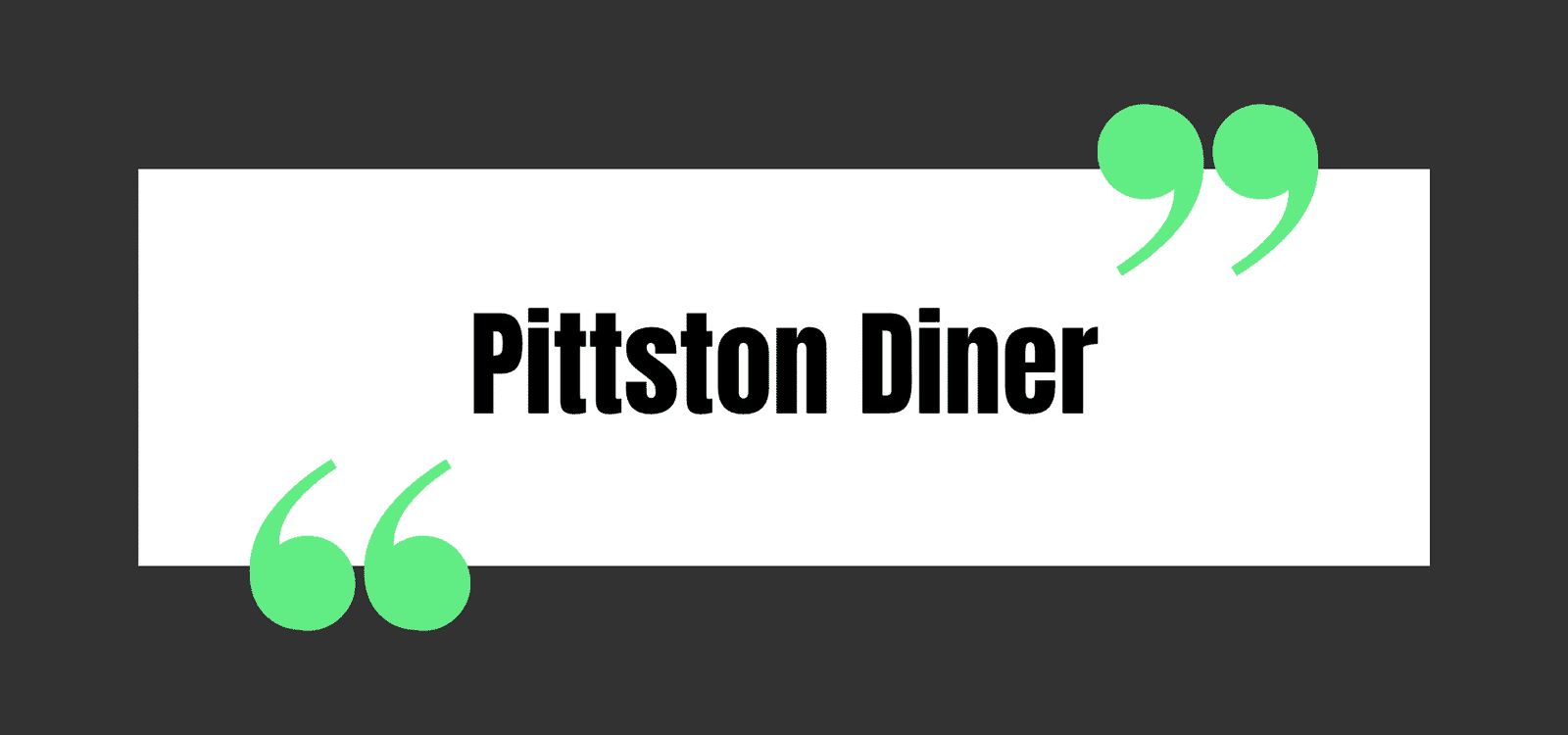 Pittston Diner