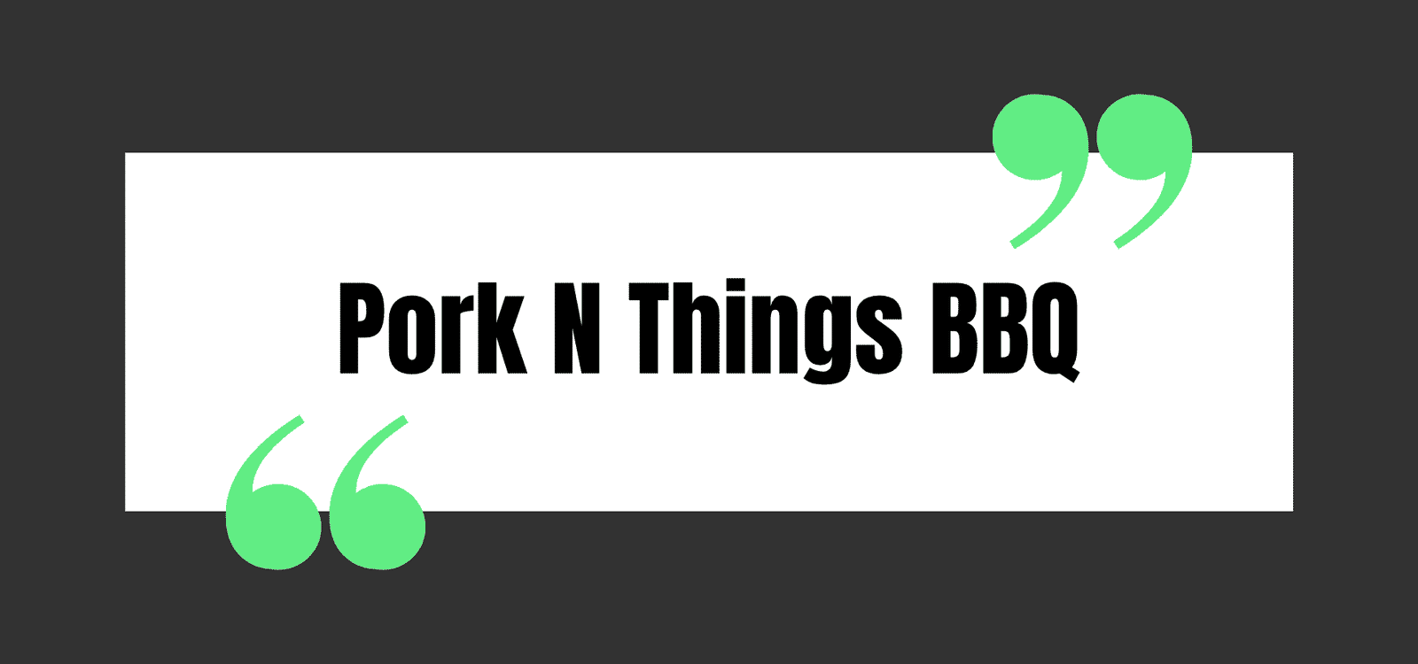 Pork N Things BBQ