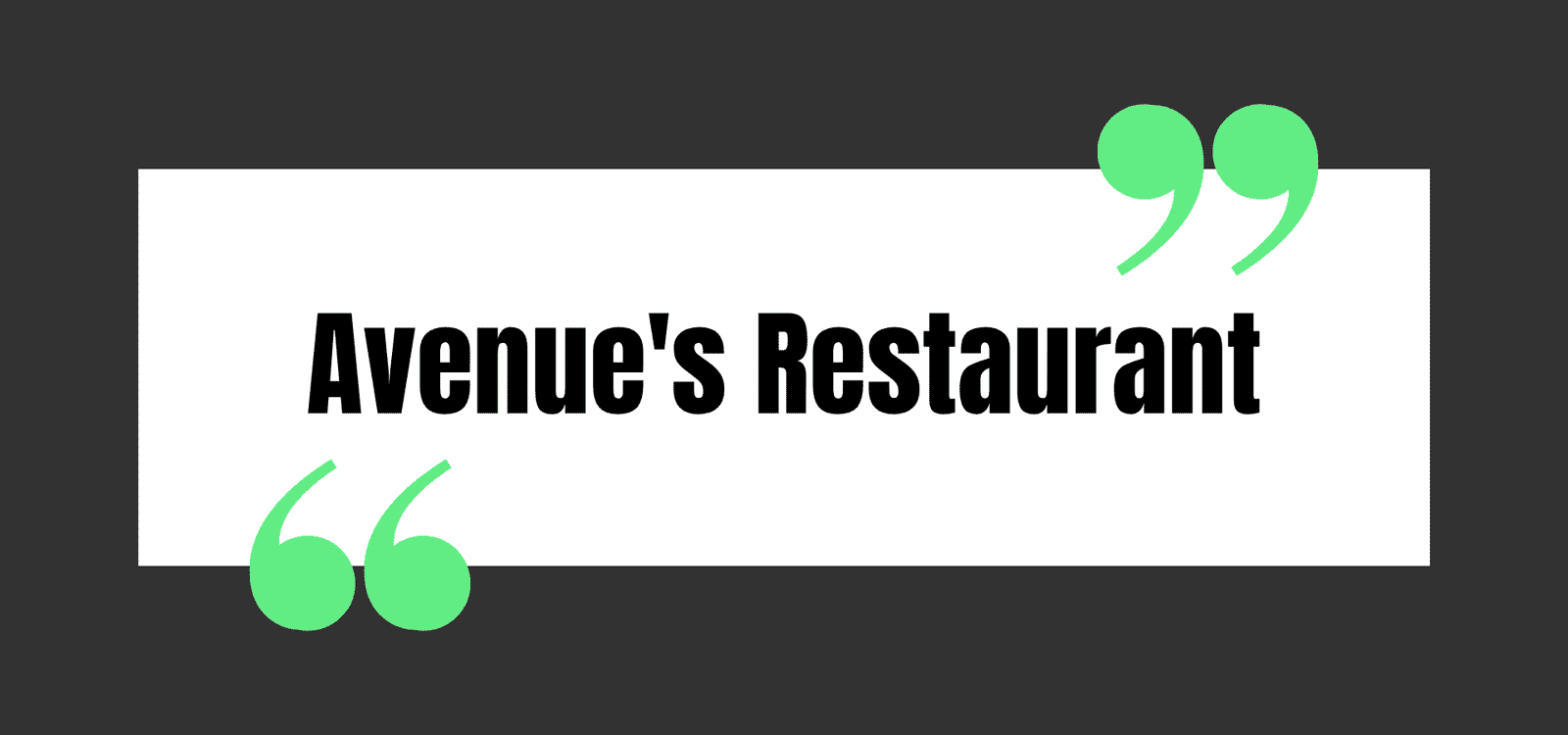 Avenue's Restaurant