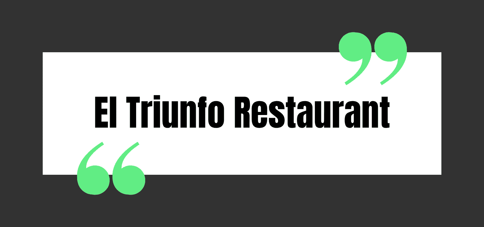 El Triunfo Restaurant