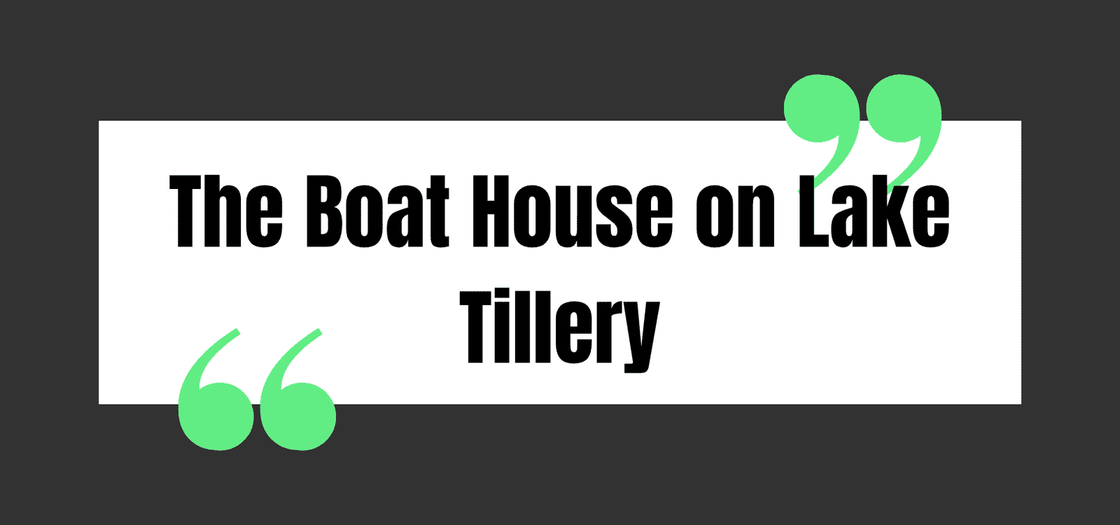 The Boat House on Lake Tillery