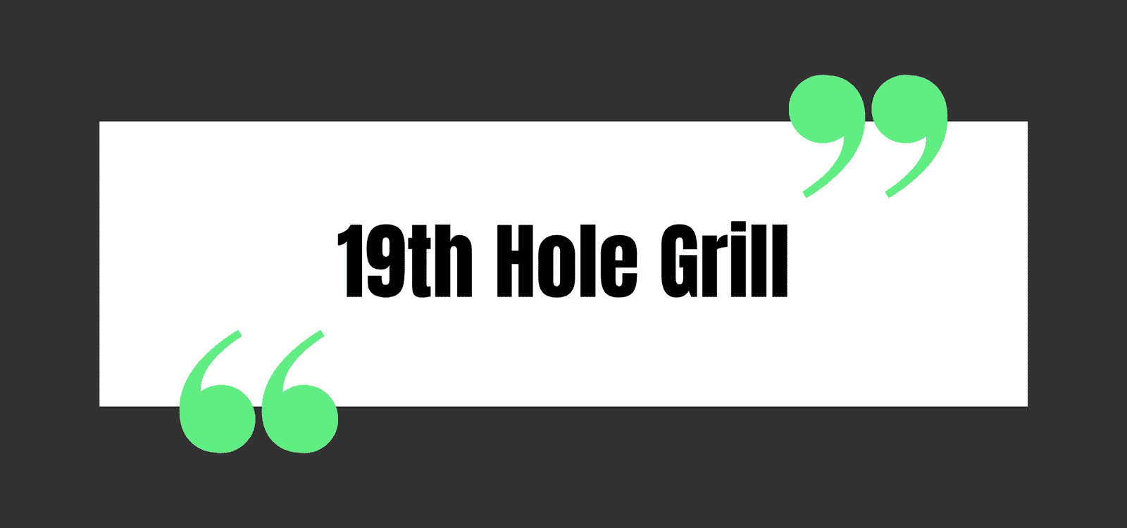 19th Hole Grill