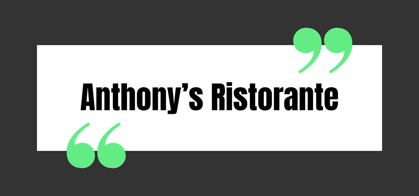 Anthonys Ristorante