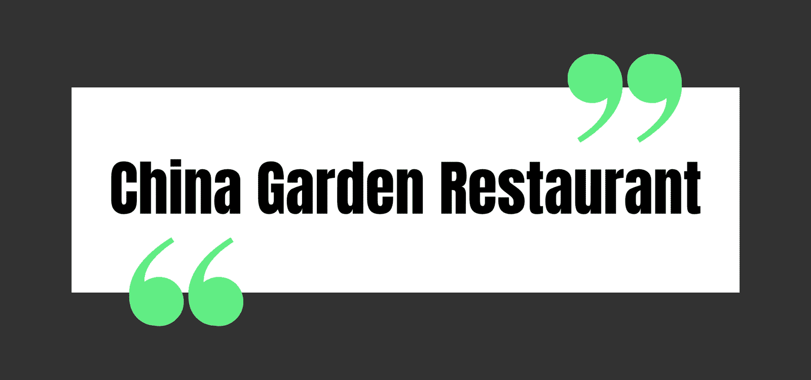 China Garden Restaurant