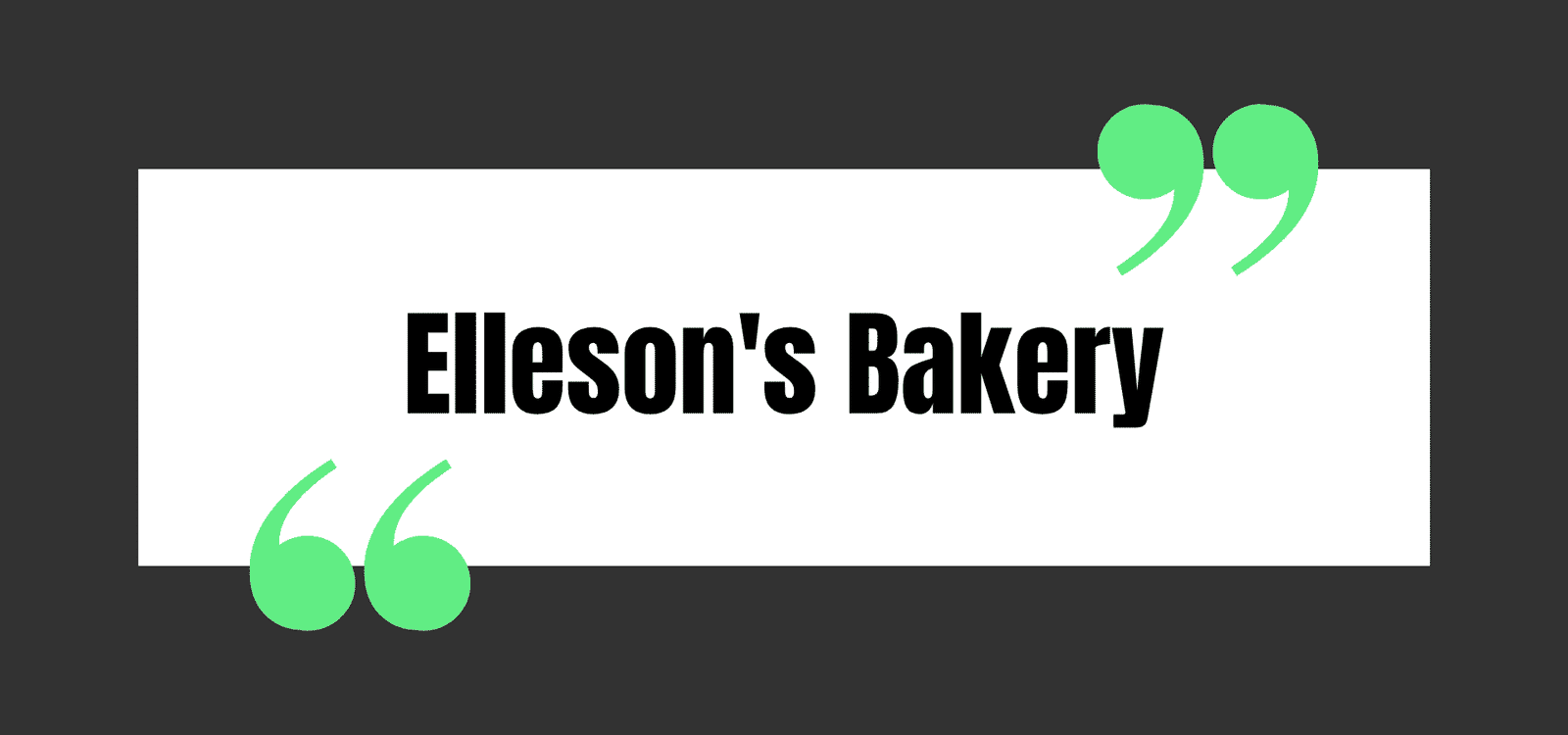 Elleson's Bakery