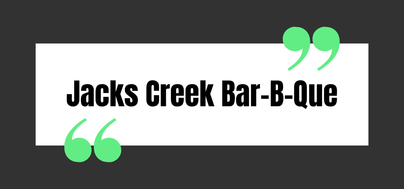 Jacks Creek Bar-B-Que