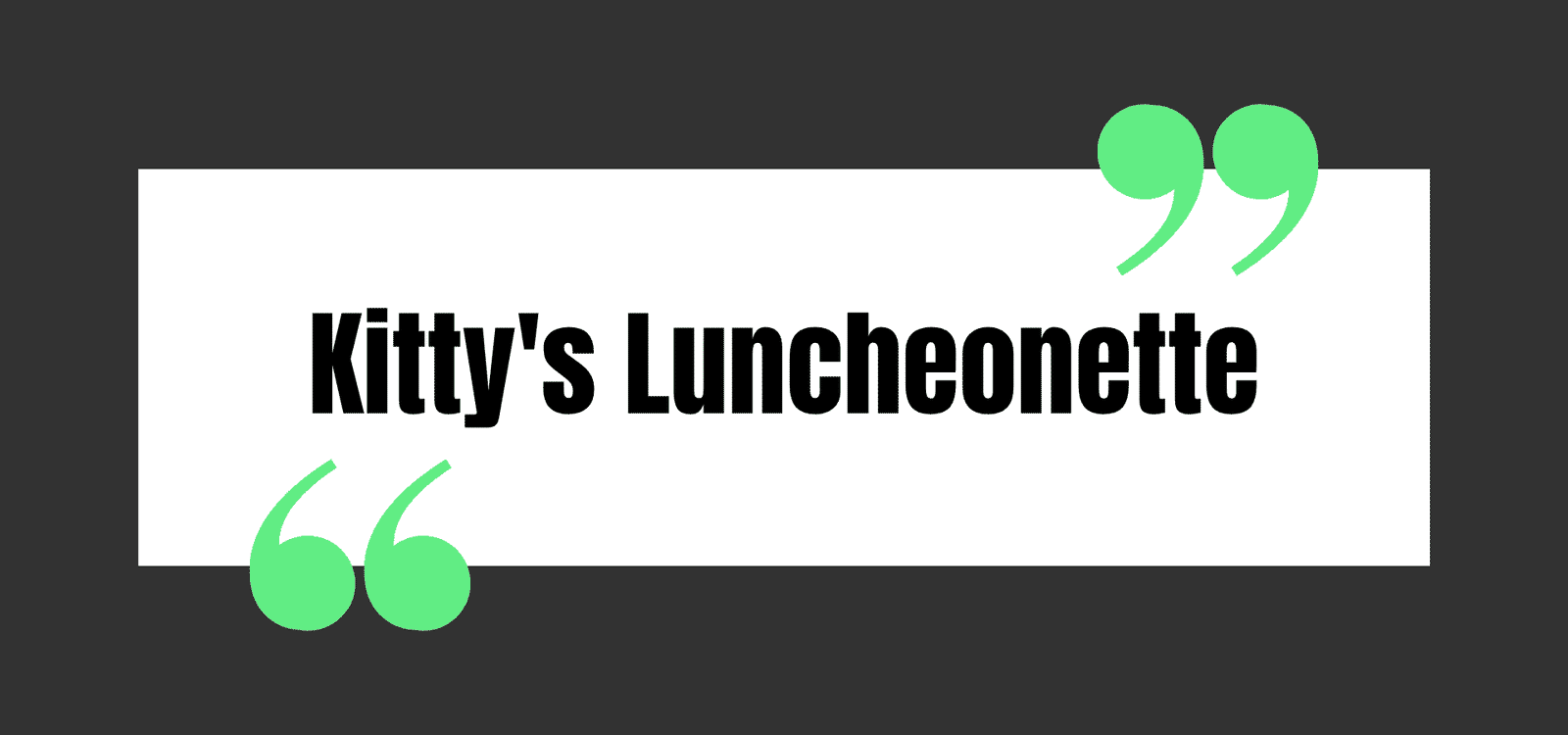 Kitty's Luncheonette