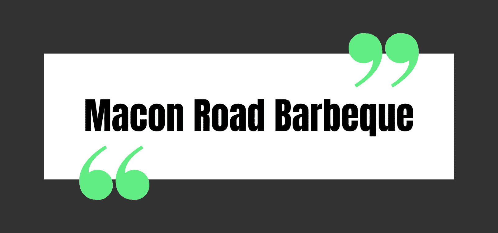 Macon Road Barbeque