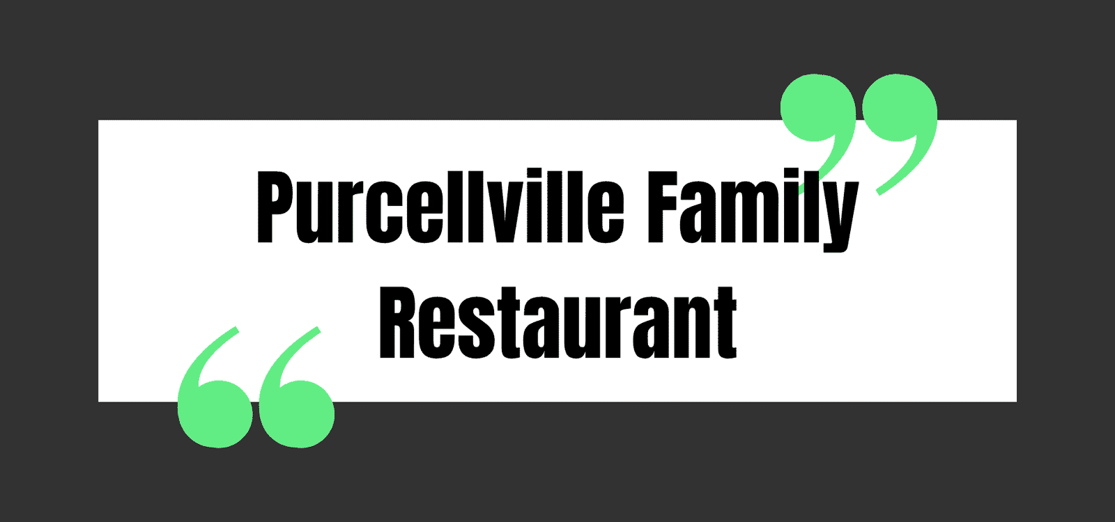 Purcellville Family Restaurant
