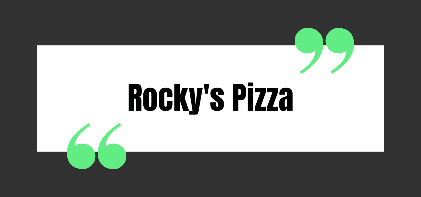 Rocky's Pizza