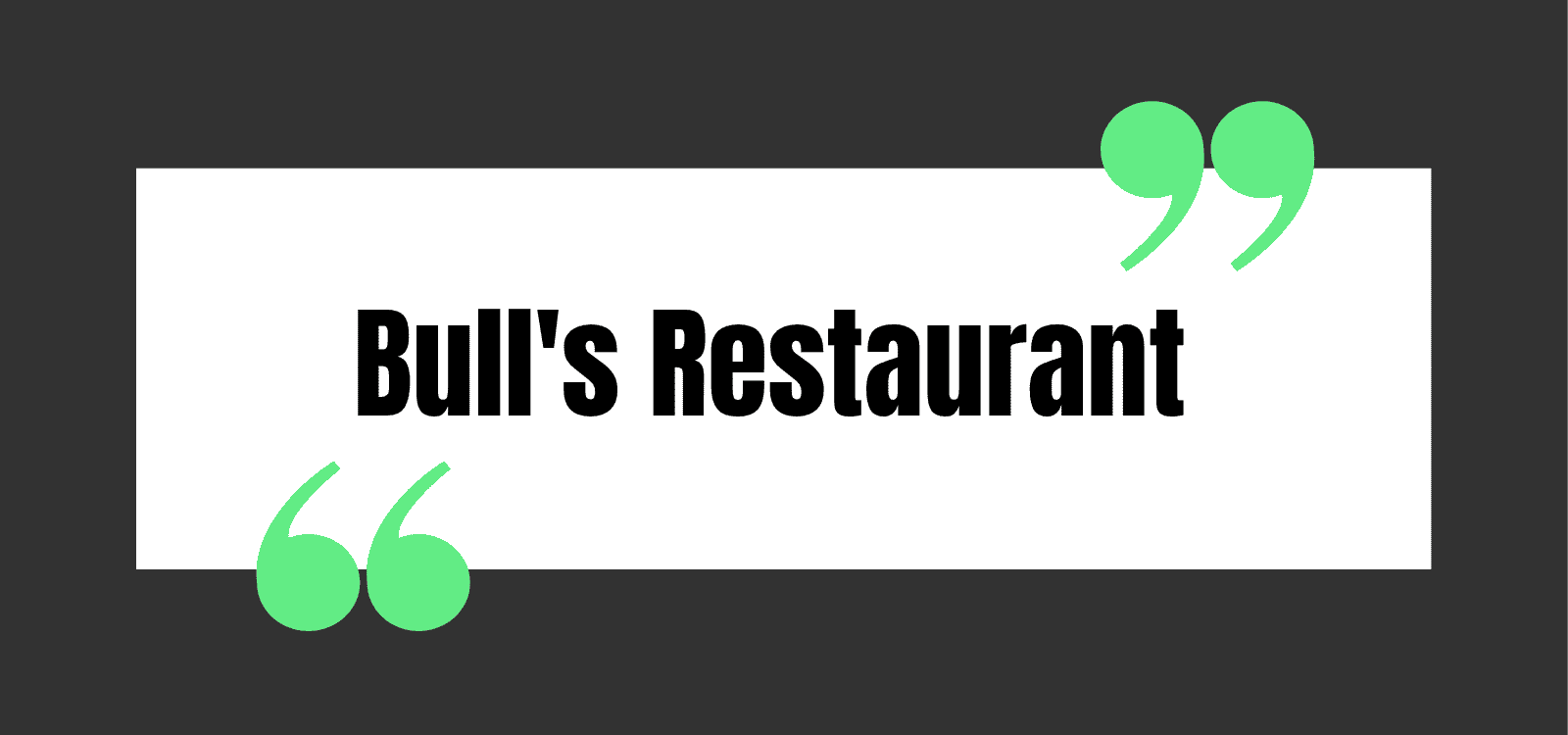 Bull's Restaurant