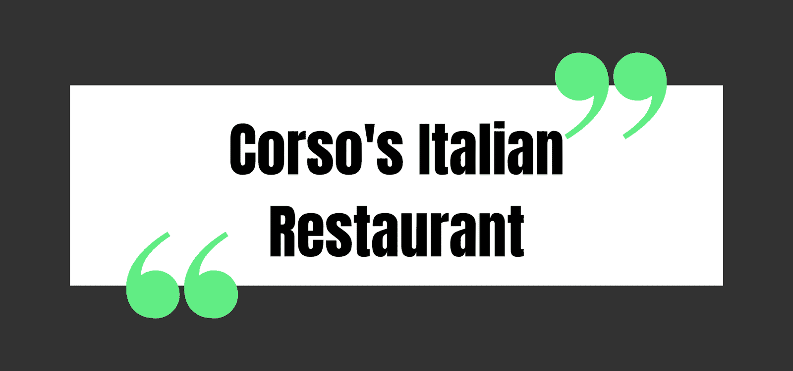 Corso's Italian Restaurant