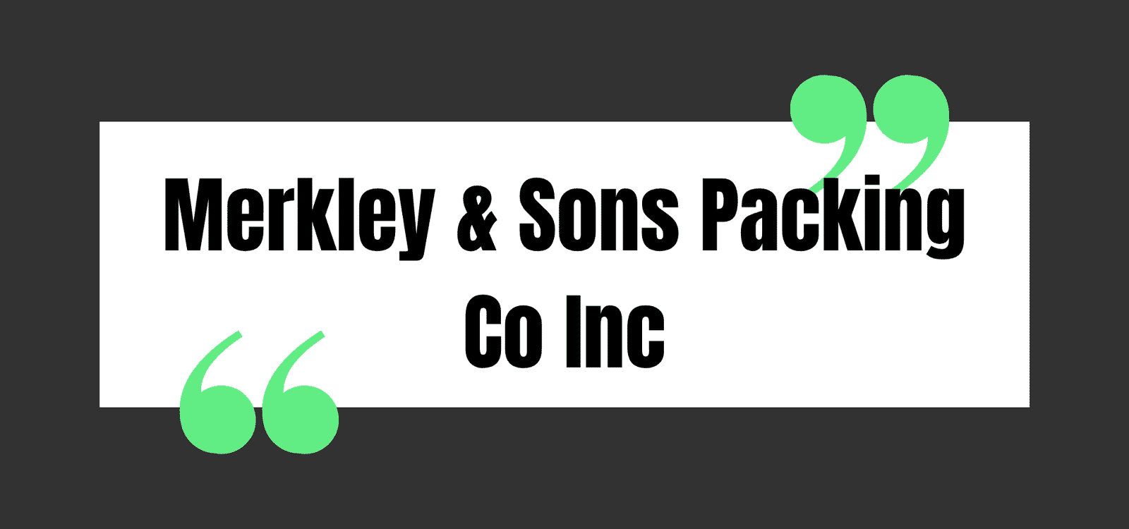 Merkley & Sons Packing Co Inc