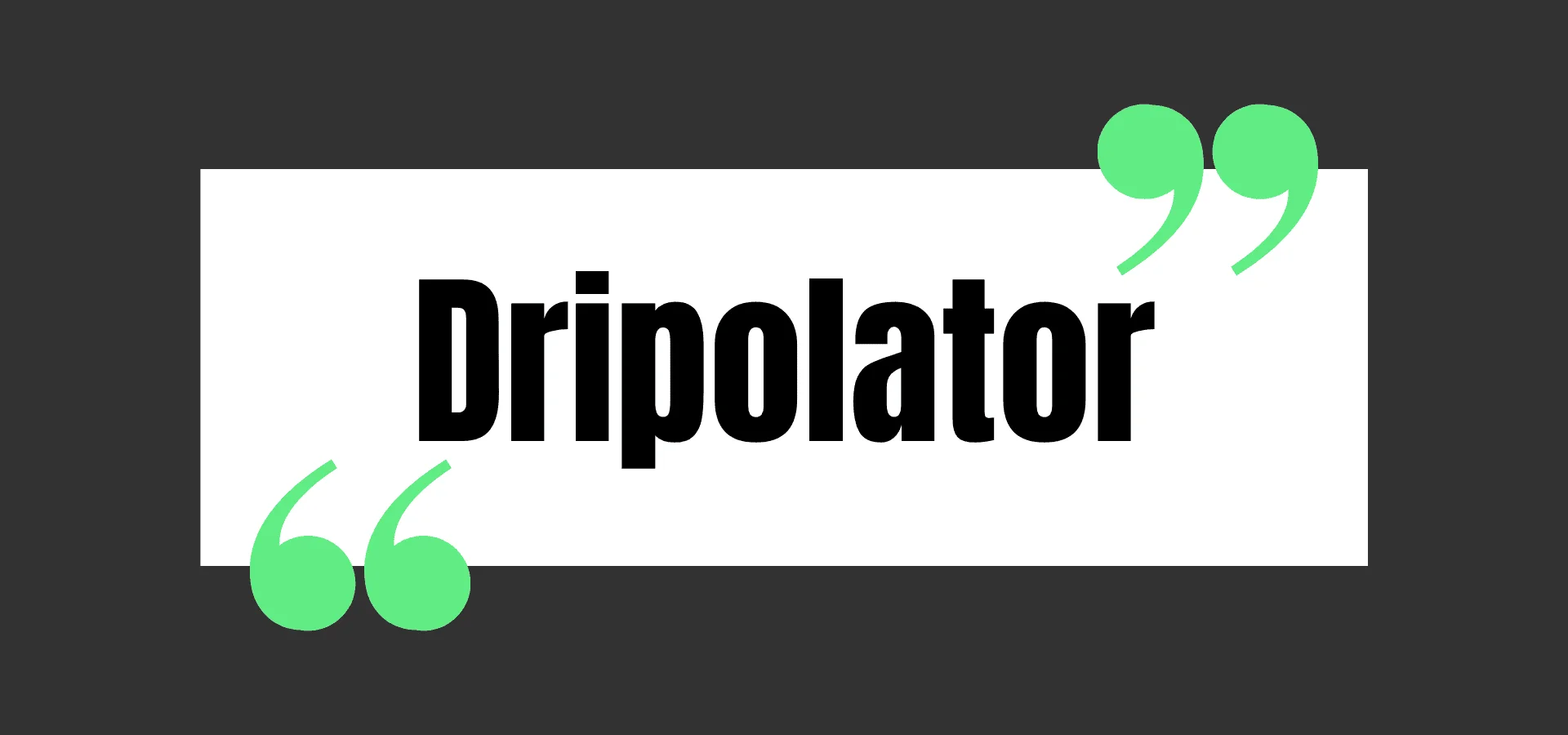 Dripolator Black Mountain