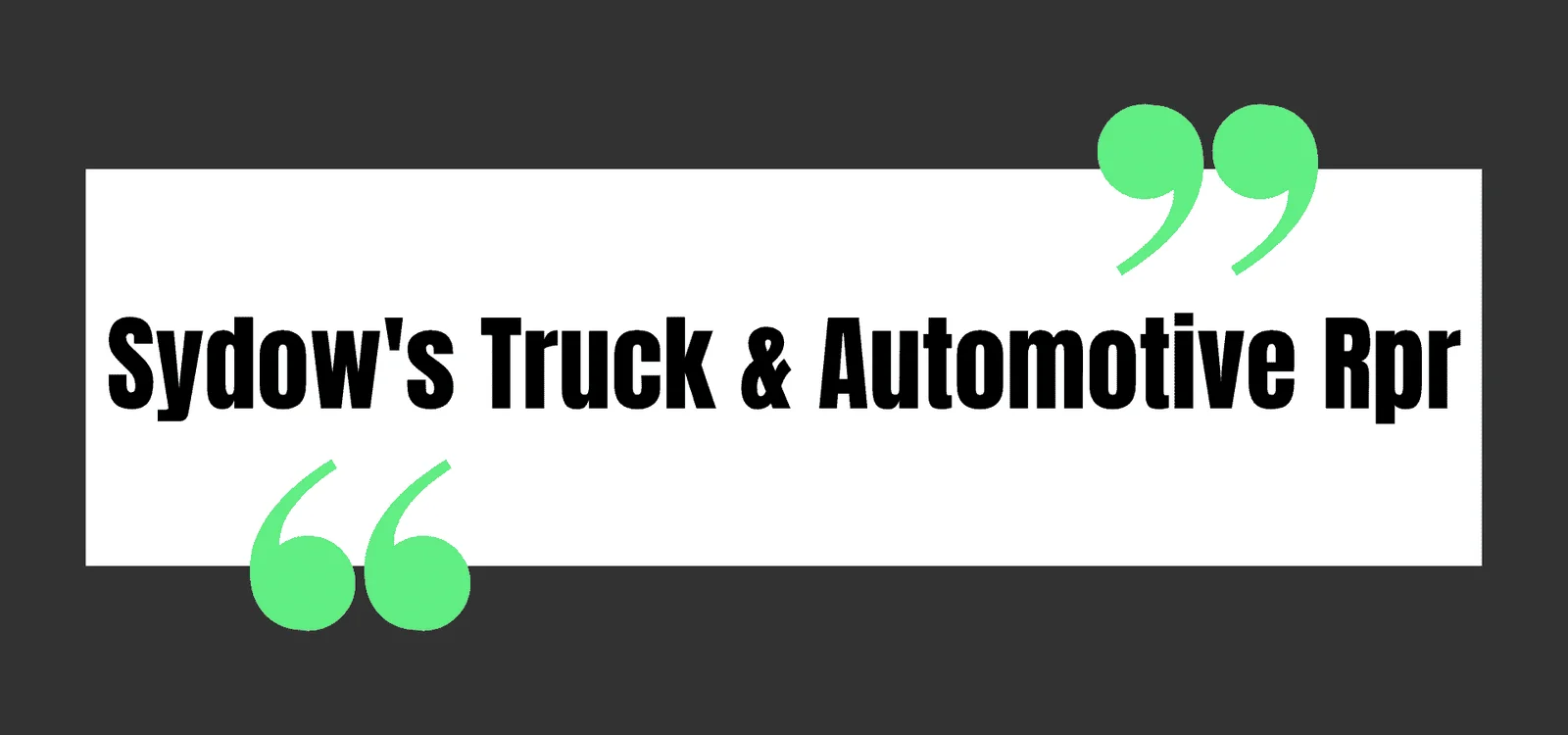 Sydow's Truck & Automotive Rpr
