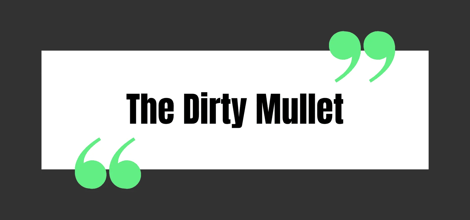 The Dirty Mullet